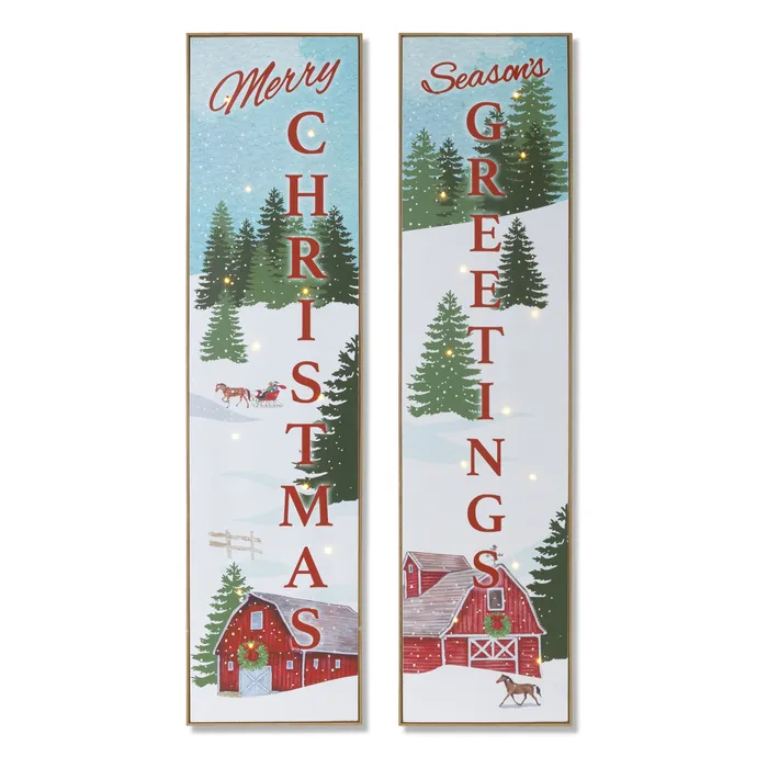 Gerson 4724H BO Lighted Wood Holiday Barn Design Porch Sign W Easel 2 Asst Gerson Company Necklaces Gerson 4724H BO Lighted Wood Holiday Barn Design Porch Sign W Easel 2 Asst Gerson Company Necklaces