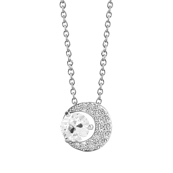 Gold Natural Earth Mined Diamond Pendant Crescent Moon Round Old Miner Prong Set 2 Carats HarryChadEntcom Necklaces Gold Natural Earth Mined Diamond Pendant Crescent Moon Round Old Miner Prong Set 2 Carats HarryChadEntcom Necklaces