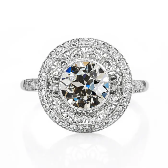 Halo Old Miner Real Natural Earth Mined Diamond Ring Bezel Milgrain Antique Style 325 Carats HarryChadEntcom Rings Halo Old Miner Real Natural Earth Mined Diamond Ring Bezel Milgrain Antique Style 325 Carats HarryChadEntcom Rings