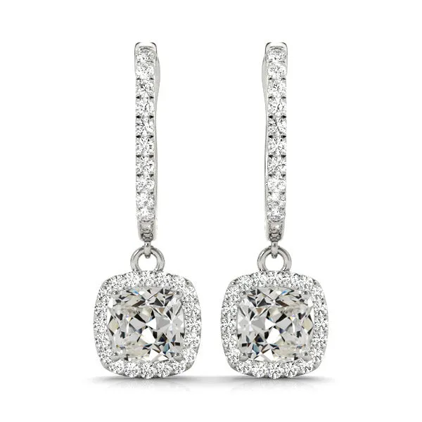HarryChadEntcom Earrings Earth Mined Cushion Diamond Dangle Earrings 625 Carats