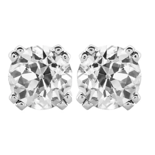 HarryChadEntcom Earrings Ladies Solitaire Studs Natural Diamond Earrings Old Miner 5 Ct HarryChadEntcom Earrings Ladies Solitaire Studs Natural Diamond Earrings Old Miner 5 Ct