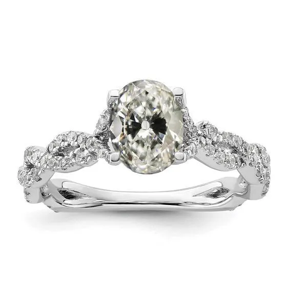 HarryChadEntcom Gold Real Natural Earth Mined Diamond Engagement Ring Oval Old Miner Twisted Shank 550 Carats Rings HarryChadEntcom Gold Real Natural Earth Mined Diamond Engagement Ring Oval Old Miner Twisted Shank 550 Carats Rings