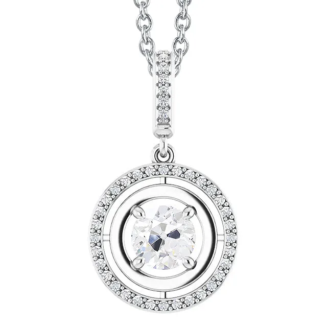 HarryChadEntcom Necklaces Gold 14K Natural Earth Mined Diamond Pendant Round Old Cut Prong Set 250 Carats HarryChadEntcom Necklaces Gold 14K Natural Earth Mined Diamond Pendant Round Old Cut Prong Set 250 Carats