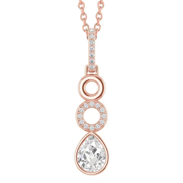 HarryChadEntcom Necklaces Gold Natural Earth Mined Diamond Pendant Round Pear Old Cut Bezel Set 2 Carats HarryChadEntcom Necklaces Gold Natural Earth Mined Diamond Pendant Round Pear Old Cut Bezel Set 2 Carats