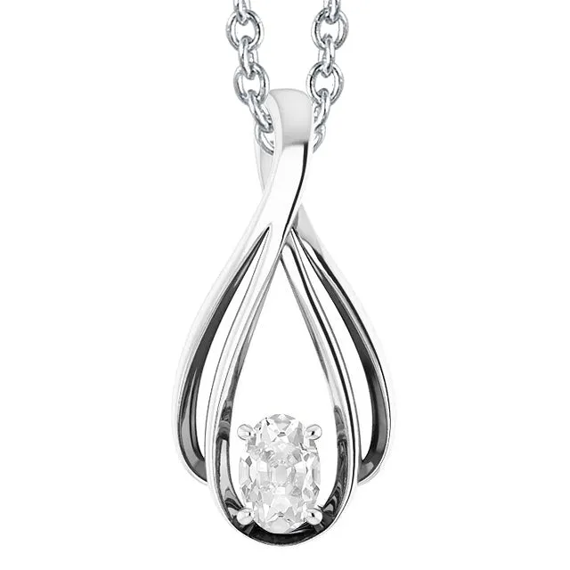 HarryChadEntcom Oval Old Miner Natural Earth Mined Diamond Jewelry Pendant 1 Carat White Gold 14K Necklaces HarryChadEntcom Oval Old Miner Natural Earth Mined Diamond Jewelry Pendant 1 Carat White Gold 14K Necklaces