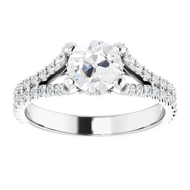 HarryChadEntcom Rings Engagement Ring Old Mine Cut Real Natural Earth Mined Diamond Split Shank 5 Carats Jewelry HarryChadEntcom Rings Engagement Ring Old Mine Cut Real Natural Earth Mined Diamond Split Shank 5 Carats Jewelry
