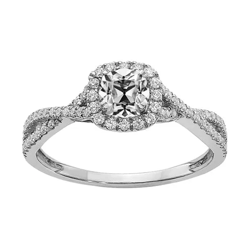 HarryChadEntcom Rings Halo Cushion Old Cut Natural Earth Mined Diamond Ring Infinity Split Shank 375 Carats HarryChadEntcom Rings Halo Cushion Old Cut Natural Earth Mined Diamond Ring Infinity Split Shank 375 Carats