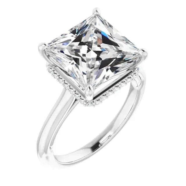 HarryChadEntcom Rings Hidden Halo 1025 Carat Big Princess Lab Grown Diamond Ring HarryChadEntcom Rings Hidden Halo 1025 Carat Big Princess Lab Grown Diamond Ring