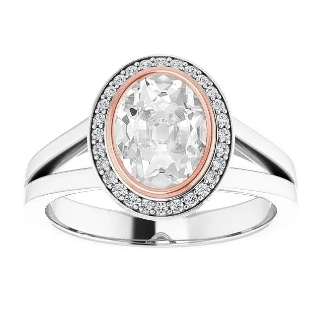 HarryChadEntcom Rings Oval Old Cut Natural Earth Mined Diamond Halo Ring Bezel Prong Set Split Shank 5 Carats HarryChadEntcom Rings Oval Old Cut Natural Earth Mined Diamond Halo Ring Bezel Prong Set Split Shank 5 Carats