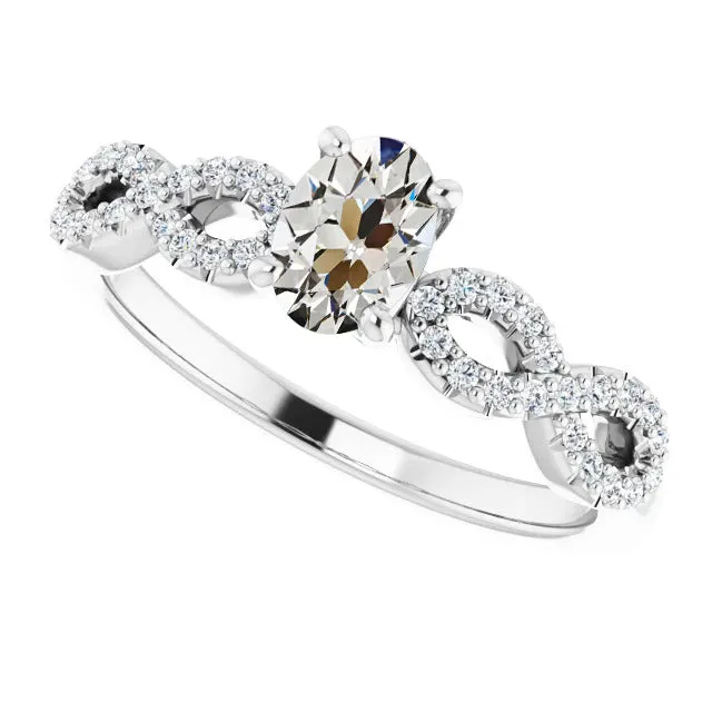 HarryChadEntcom Rings Oval Old Miner Genuine Natural Earth Mined Diamond Ring Prong Set Infinity Style 550 Carats HarryChadEntcom Rings Oval Old Miner Genuine Natural Earth Mined Diamond Ring Prong Set Infinity Style 550 Carats
