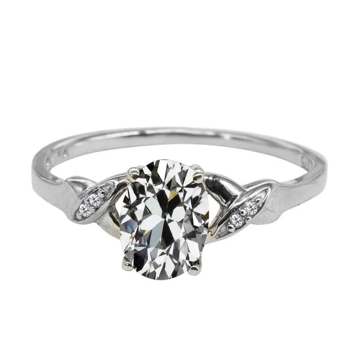 HarryChadEntcom Rings Real Oval Round Old Mine Cut Diamond Wedding Ring 4 Carats HarryChadEntcom Rings Real Oval Round Old Mine Cut Diamond Wedding Ring 4 Carats