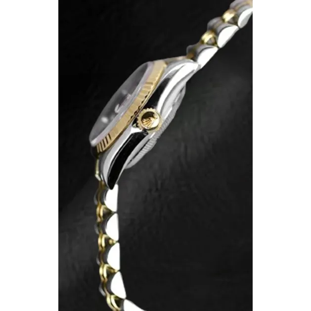 HarryChadEntcom Rings Rolex Year 2001 Datejust Gray Diamond Dial 26 mm Two Tone Ladies Watch