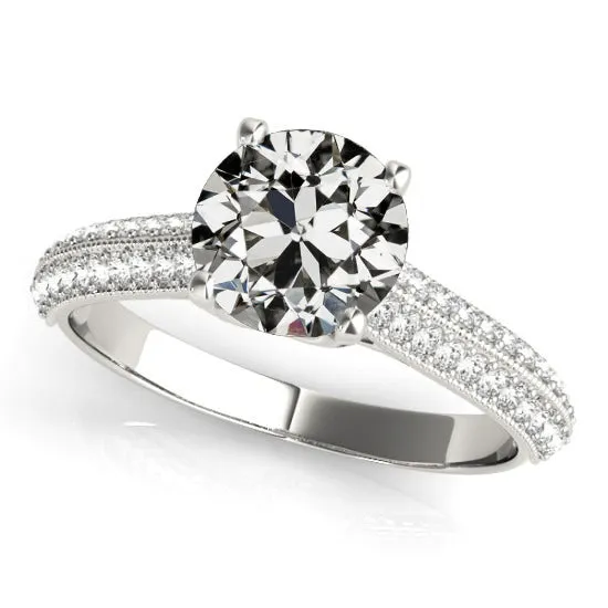 HarryChadEntcom Rings Round Old Mine Cut Genuine Natural Earth Mined Diamond Ring Double Row Accents 475 Carats HarryChadEntcom Rings Round Old Mine Cut Genuine Natural Earth Mined Diamond Ring Double Row Accents 475 Carats