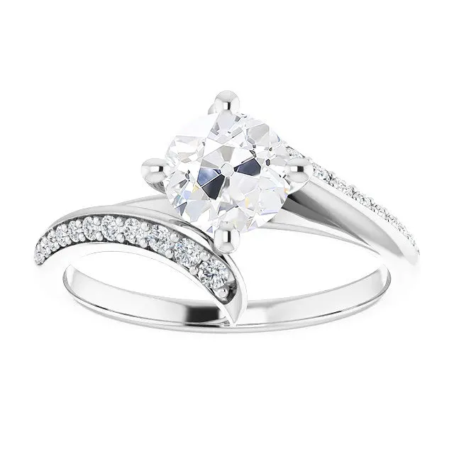HarryChadEntcom Rings Round Old Miner Genuine Natural Earth Mined Diamond Wedding Ring Prong Twisted Style 350 Carats HarryChadEntcom Rings Round Old Miner Genuine Natural Earth Mined Diamond Wedding Ring Prong Twisted Style 350 Carats