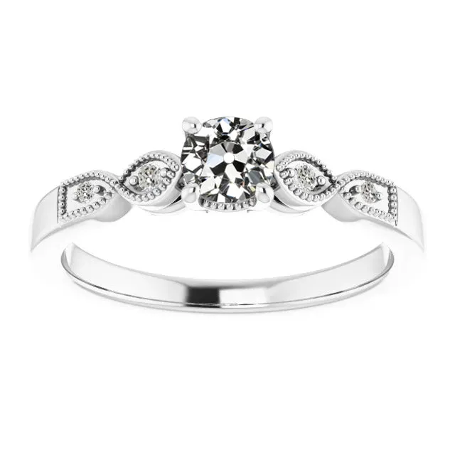 HarryChadEntcom Rings Round Old Miner Natural Earth Mined Diamond Wedding Ring Gold Prong Set 150 Carats