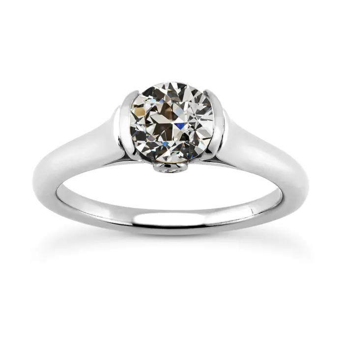 HarryChadEntcom Rings Solitaire Ring Round Old Miner Natural Earth Mined Diamond Gold Jewelry 2 Carats HarryChadEntcom Rings Solitaire Ring Round Old Miner Natural Earth Mined Diamond Gold Jewelry 2 Carats
