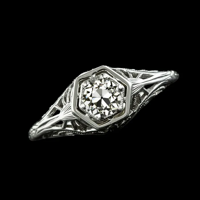 HarryChadEntcom Rings Vintage Style Solitaire Round Old European Natural Earth Mined Diamond Ring 125 Carats HarryChadEntcom Rings Vintage Style Solitaire Round Old European Natural Earth Mined Diamond Ring 125 Carats