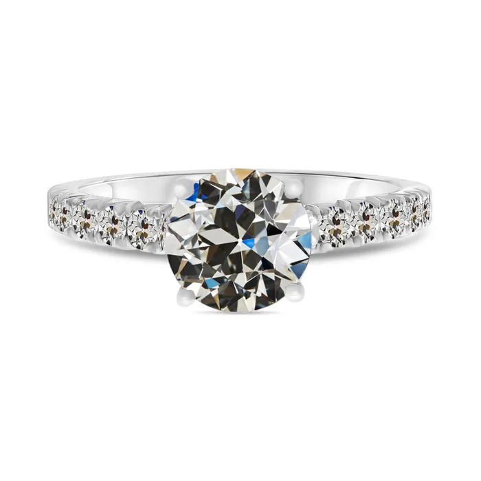HarryChadEntcom Rings Women Old Cut Mined Diamond Accent Ring 3 Carats 4 Prong Setting Jewelry HarryChadEntcom Rings Women Old Cut Mined Diamond Accent Ring 3 Carats 4 Prong Setting Jewelry