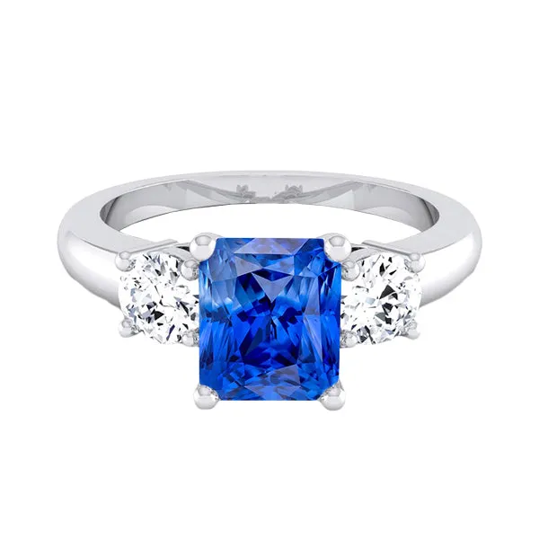 HarryChadEntcom Round Natural Earth Mined Diamond Blue Sapphire Anniversary Ring 250 Carats Women 3 Stone Rings HarryChadEntcom Round Natural Earth Mined Diamond Blue Sapphire Anniversary Ring 250 Carats Women 3 Stone Rings