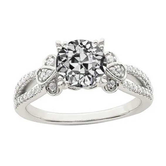 HarryChadEntcom Round Old Miner Genuine Natural Earth Mined Diamond Womens Ring Split Shank 4 Carats Prong Set Rings HarryChadEntcom Round Old Miner Genuine Natural Earth Mined Diamond Womens Ring Split Shank 4 Carats Prong Set Rings