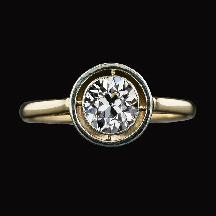 HarryChadEntcom Solitaire Ring Round Old Miner Natural Earth Mined Diamond Gold 14K Jewelry 2 Carats Rings HarryChadEntcom Solitaire Ring Round Old Miner Natural Earth Mined Diamond Gold 14K Jewelry 2 Carats Rings