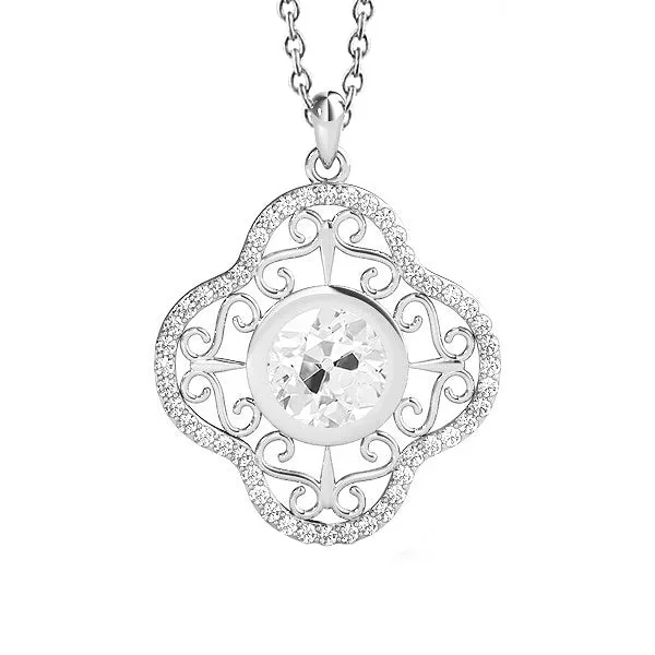 HarryChadEntcom Womens Real Natural Earth Mined Diamond Pendant Filigree Bezel Round Old Mine Cut 250 Carats Necklaces HarryChadEntcom Womens Real Natural Earth Mined Diamond Pendant Filigree Bezel Round Old Mine Cut 250 Carats Necklaces