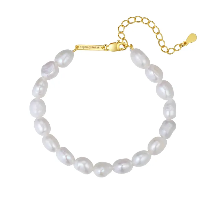 Hey Happiness Bracelets Grace Pearl Bracelet Sterling Silver