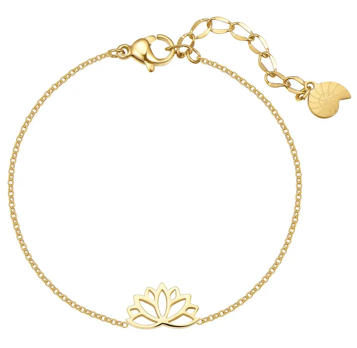 Hey Happiness Bracelets Lotus Bracelet Gold