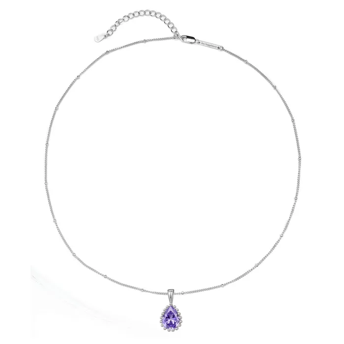 Hey Happiness February Amethyst Birthstone Necklace Sterling Silver Necklaces Hey Happiness February Amethyst Birthstone Necklace Sterling Silver Necklaces