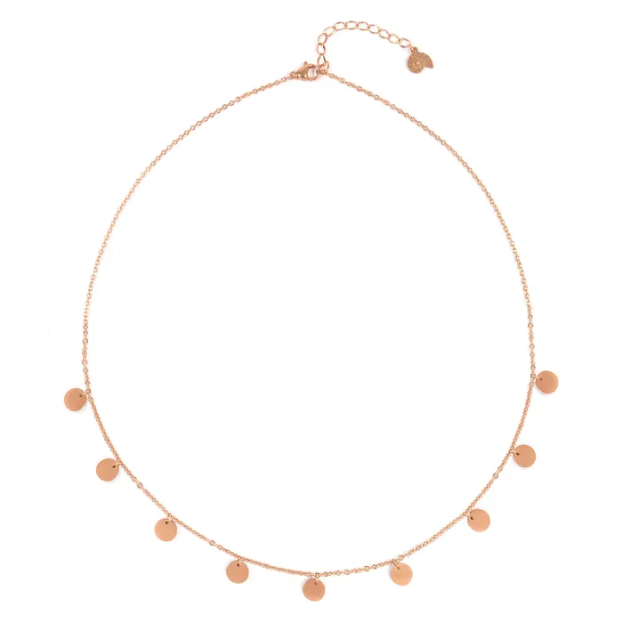 Hey Happiness Necklaces Multi Circles Necklace Rose Gold