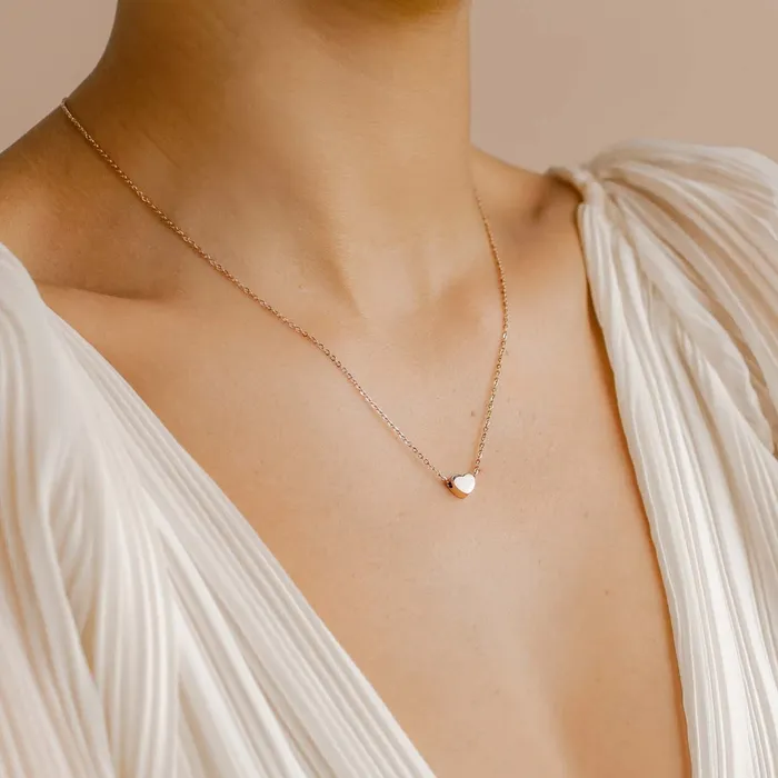 Hey Happiness Necklaces Rose Gold Sweetheart Delicate Pendant Necklace Hey Happiness Necklaces Rose Gold Sweetheart Delicate Pendant Necklace