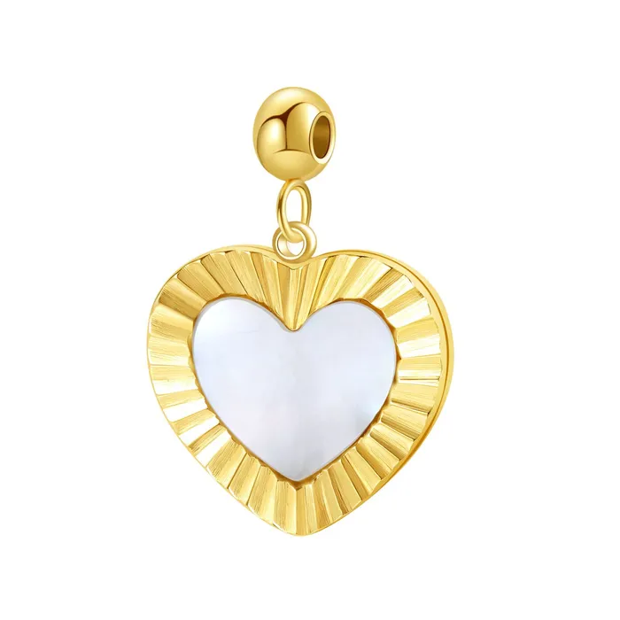 Hey Happiness Necklaces Shining Heart Pendant Gold