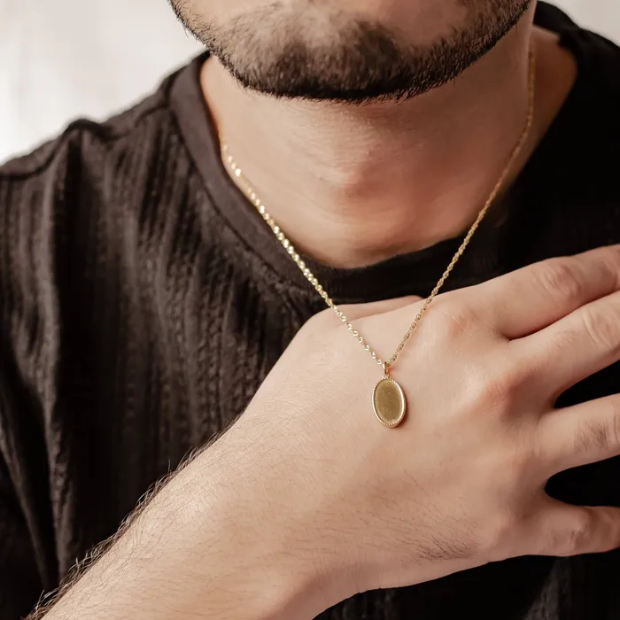 Hey Happiness Oval Rope Pendant Necklace Sterling Silver Necklaces Hey Happiness Oval Rope Pendant Necklace Sterling Silver Necklaces