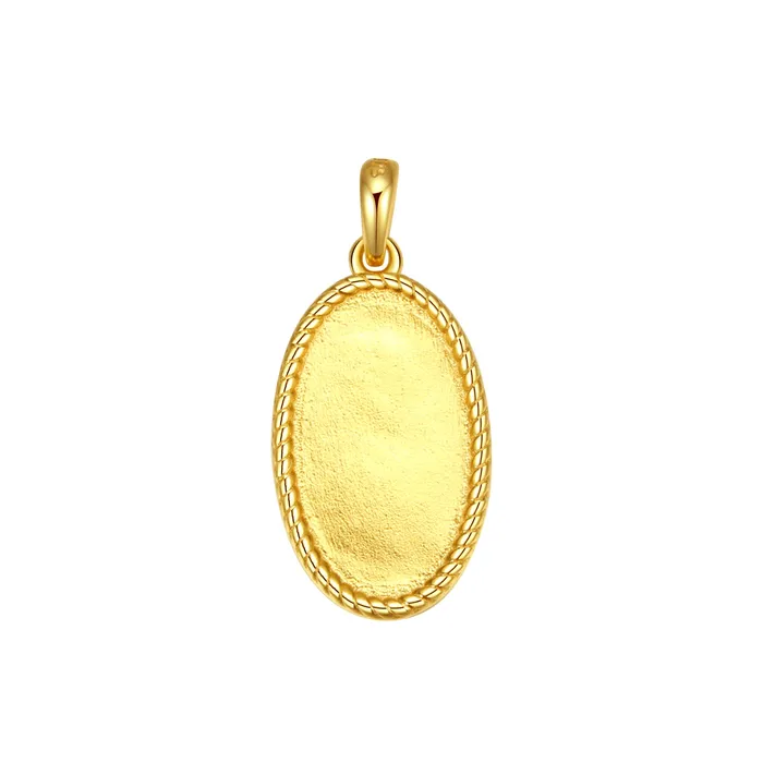 Hey Happiness Oval Rope Pendant Necklace Sterling Silver Necklaces Hey Happiness Oval Rope Pendant Necklace Sterling Silver Necklaces
