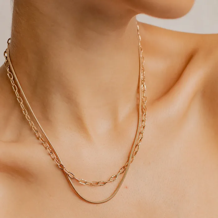 Hey Happiness Textured Link Chain Necklace Rose Gold Necklaces Hey Happiness Textured Link Chain Necklace Rose Gold Necklaces