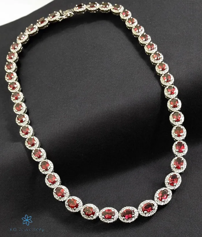 Imported The Azva Sparkle Silver Necklace Earrings Necklaces