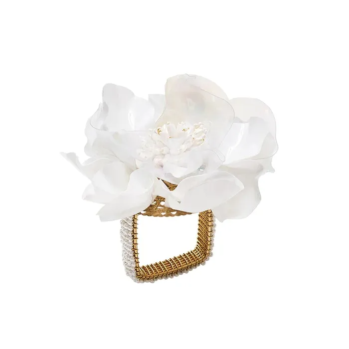 Kim Seybert Gardenia Napkin Ring Set Of 4 Kim Seybert Rings Kim Seybert Gardenia Napkin Ring Set Of 4 Kim Seybert Rings