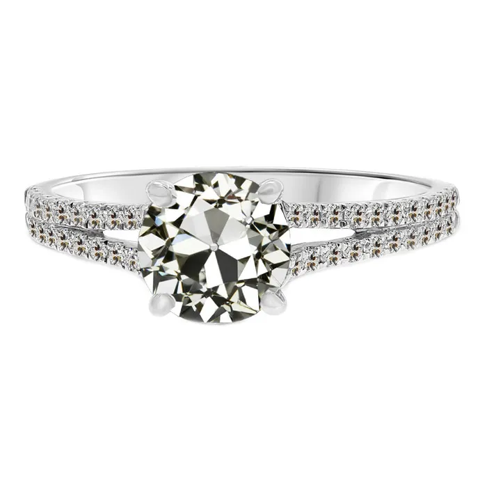 Ladies Round Old Miner Natural Diamond Wedding White Gold Ring 350 Carats HarryChadEntcom Rings Ladies Round Old Miner Natural Diamond Wedding White Gold Ring 350 Carats HarryChadEntcom Rings