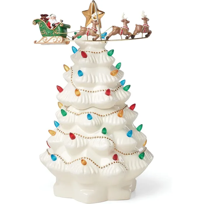 Lenox Treasured Traditions Tree Flying Santa Lenox Necklaces