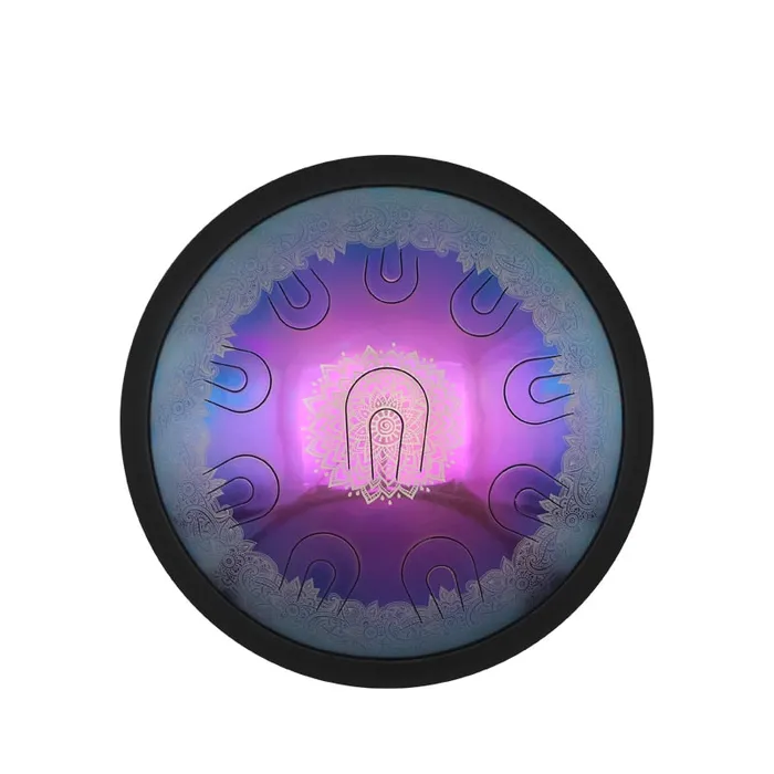 Life Changing Energy Rings 1418inch Doubletone UU Steel Tongue Hand Drum Violet
