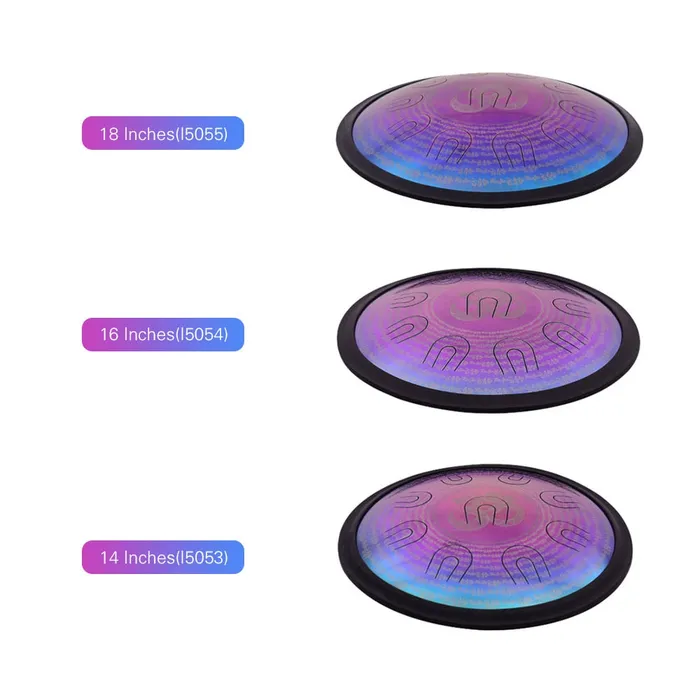 Life Changing Energy Rings 1418inch Doubletone UU Steel Tongue Hand Drum Violet