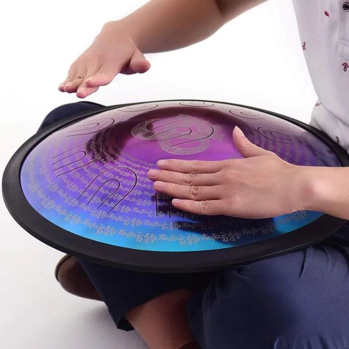 Life Changing Energy Rings 1418inch Doubletone UU Steel Tongue Hand Drum Violet