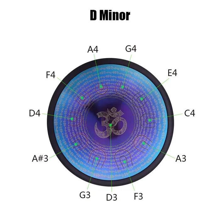 Life Changing Energy Rings 1418inch Doubletone UU Steel Tongue Hand Drum Violet