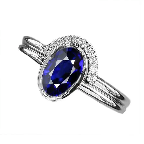 Natural Earth Mined Diamond Band Oval Blue Sapphire Wedding Ring Set 3 Carats White Gold HarryChadEntcom Rings Natural Earth Mined Diamond Band Oval Blue Sapphire Wedding Ring Set 3 Carats White Gold HarryChadEntcom Rings