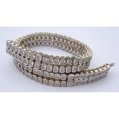 Natural Earth Mined Diamond Carpet Tennis Bracelet Round Bezel Set 720 Carats GB Bracelets Natural Earth Mined Diamond Carpet Tennis Bracelet Round Bezel Set 720 Carats GB Bracelets
