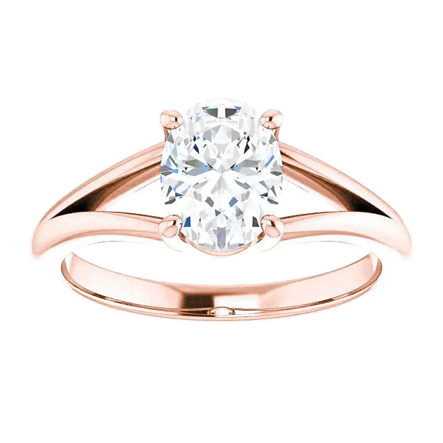 Natural Earth Mined Diamond Solitaire Ring Split Shank 2 Carats Rose Gold GB Rings Natural Earth Mined Diamond Solitaire Ring Split Shank 2 Carats Rose Gold GB Rings