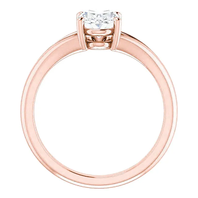 Natural Earth Mined Diamond Solitaire Ring Split Shank 2 Carats Rose Gold GB Rings Natural Earth Mined Diamond Solitaire Ring Split Shank 2 Carats Rose Gold GB Rings