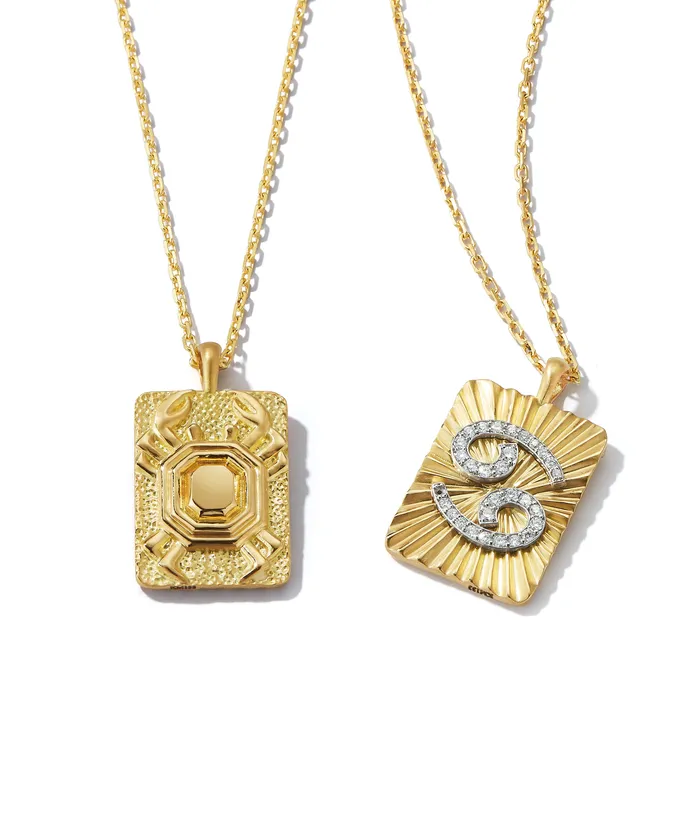 Necklaces David Webb Workshop Cancer Zodiac Pendant Necklace Diamonds