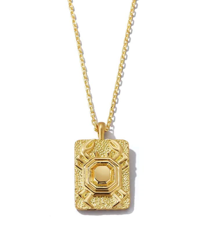 Necklaces David Webb Workshop Cancer Zodiac Pendant Necklace Diamonds