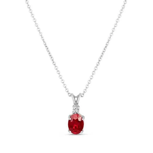 Necklaces GB Red Oval Cut Ruby And Natural Earth Mined Diamond 210 Carats Pendant Necklace Gold 14K Necklaces GB Red Oval Cut Ruby And Natural Earth Mined Diamond 210 Carats Pendant Necklace Gold 14K